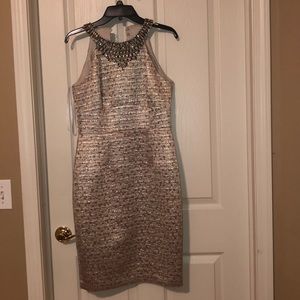 metallic beige/gold/silvery dress